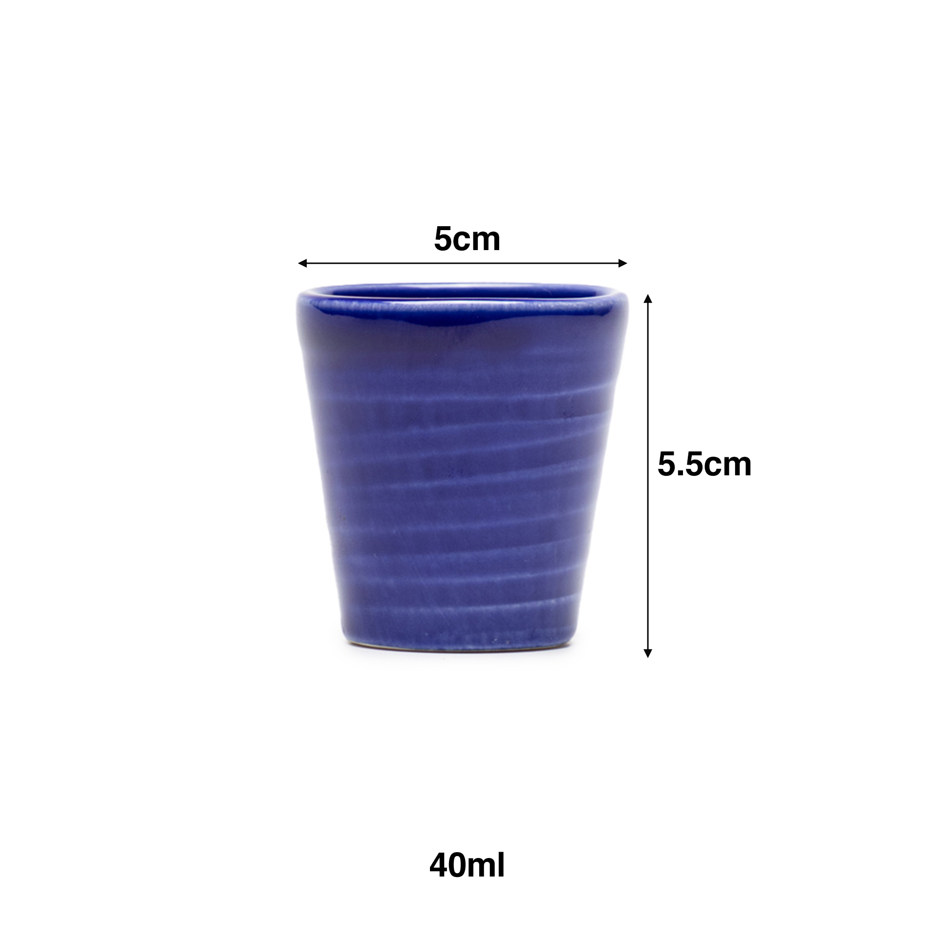 Copo Cafe Riscas Azul Escuro 5.5cm