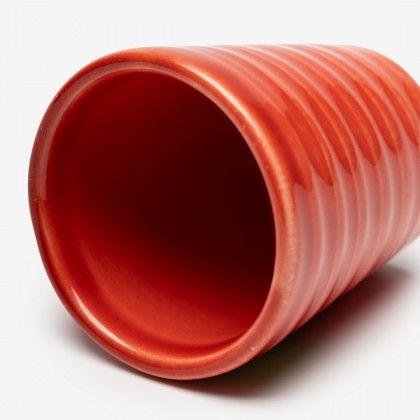 Copo Cafe Riscas Salmao 5.5cm
