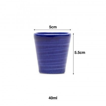 Copo Cafe Riscas Azul Escuro 5.5cm