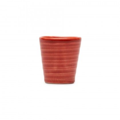 Copo Cafe Riscas Salmao 5.5cm