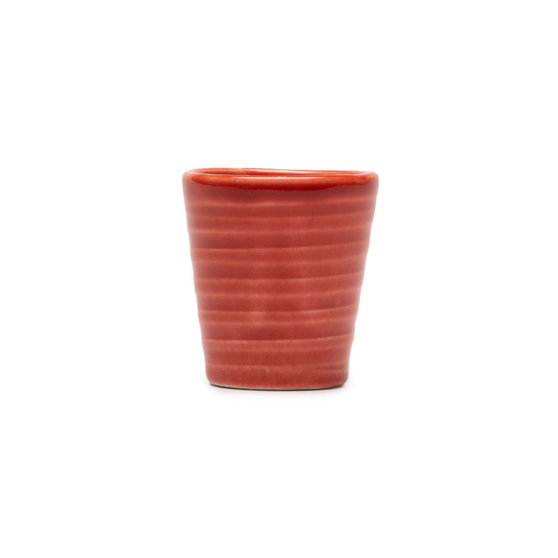 Copo Cafe Riscas Salmao 5.5cm
