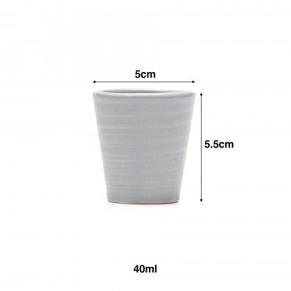 Copo Cafe Riscas Cinza 5.5cm