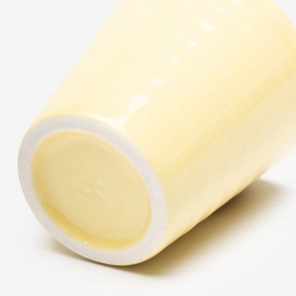Copo Cafe Riscas Amarelo Pastel 5.5cm