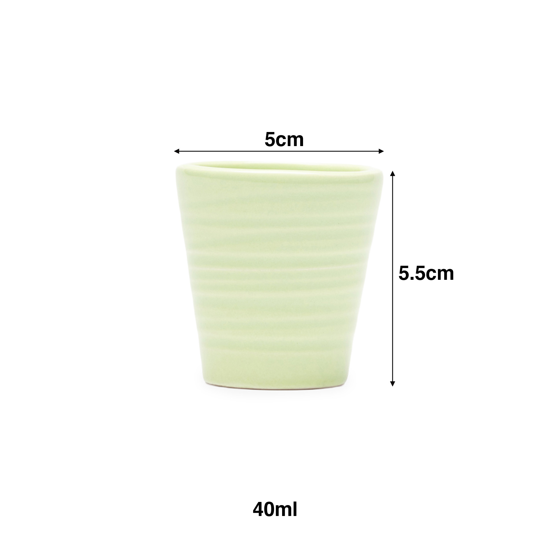 Copo Cafe Riscas Verde Pastel 5.5cm