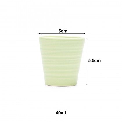 Copo Cafe Riscas Verde Pastel 5.5cm Copo Cafe Riscas Verde Pastel 5.5cm