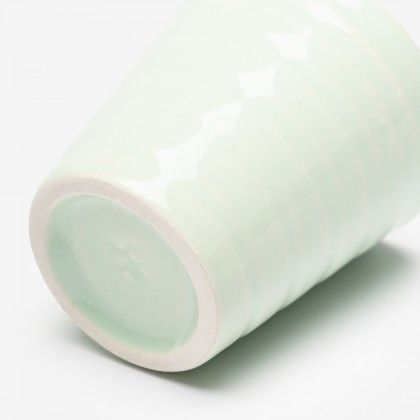 Copo Cafe Riscas Verde Agua 5.5cm Copo Cafe Riscas Verde Agua 5.5cm