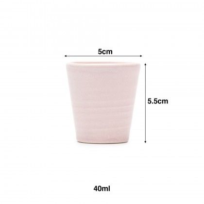 Copo Cafe Riscas Rosa Pastel 5.5cm Copo Cafe Riscas Rosa Pastel 5.5cm