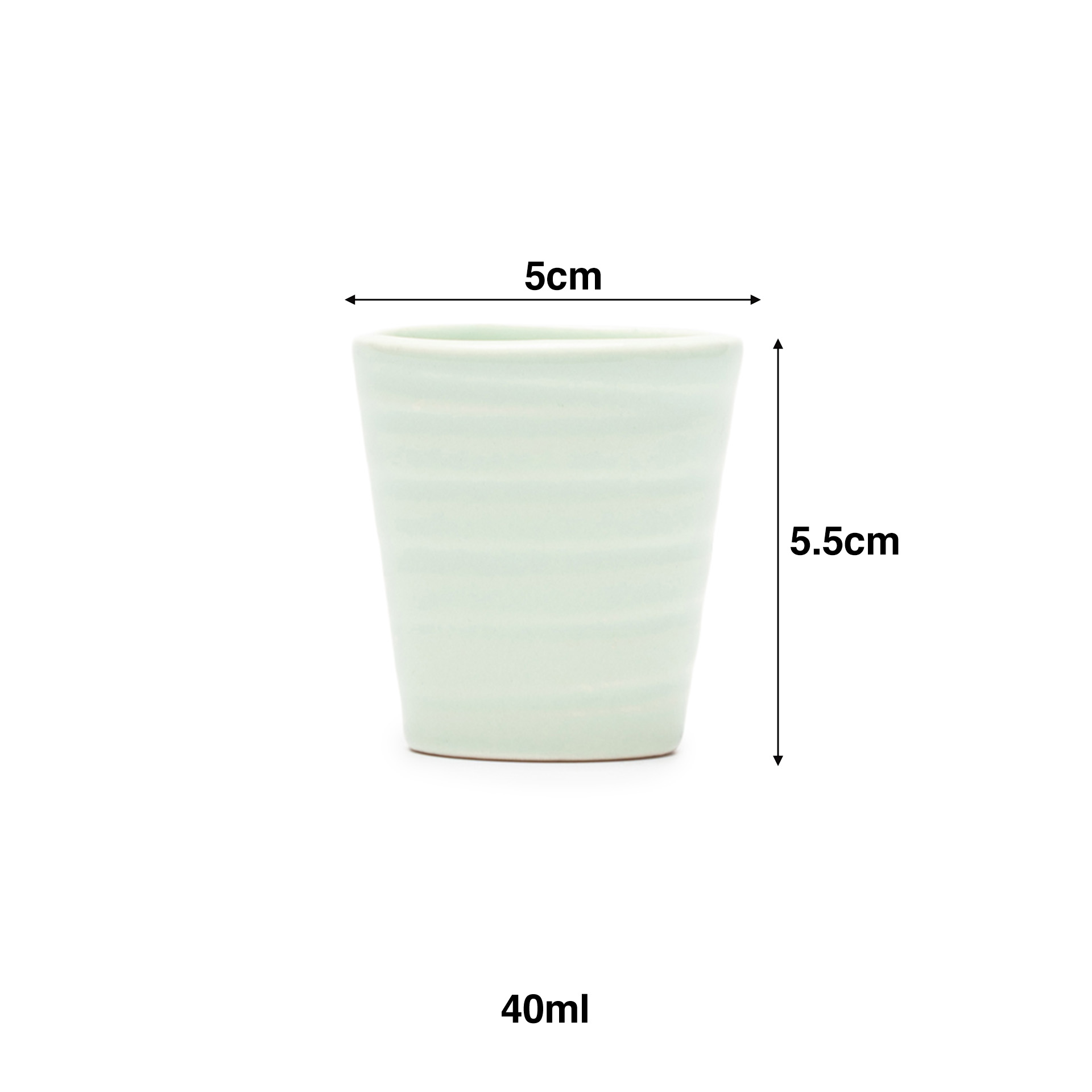 Copo Cafe Riscas Verde Agua 5.5cm