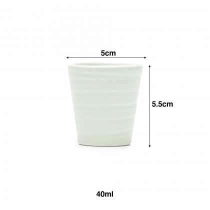 Copo Cafe Riscas Verde Agua 5.5cm Copo Cafe Riscas Verde Agua 5.5cm