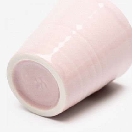 Copo Cafe Riscas Rosa Pastel 5.5cm Copo Cafe Riscas Rosa Pastel 5.5cm