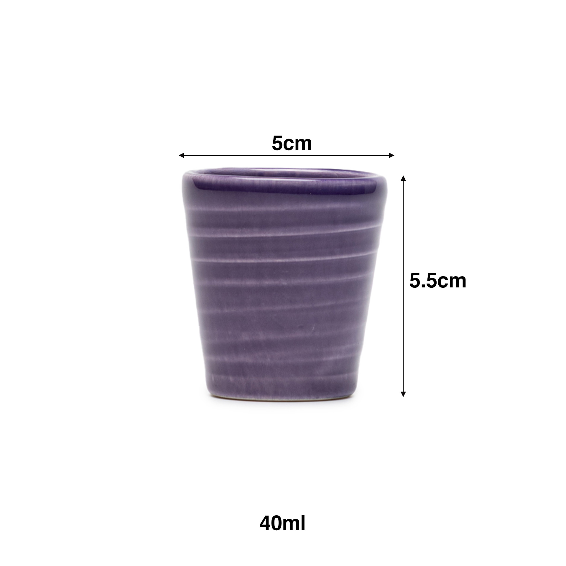 Copo Cafe Riscas Roxo 5.5cm