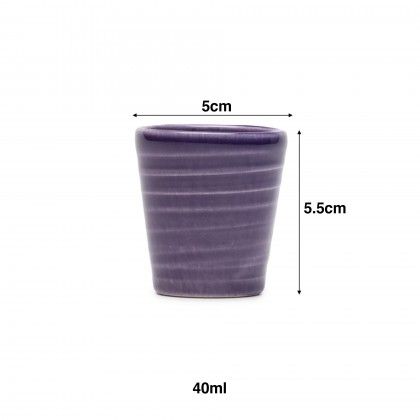 Copo Cafe Riscas Roxo 5.5cm Copo Cafe Riscas Roxo 5.5cm