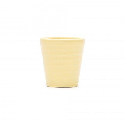 Copo Cafe Riscas Amarelo Pastel 5.5cm