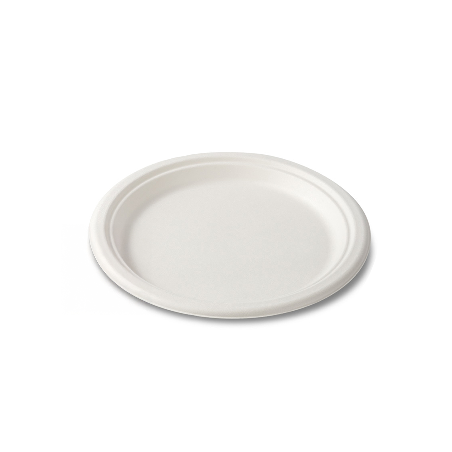 Prato Cana Açúcar Redondo Branco 22.5cm Pack 50