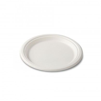 Prato Cana A��car Redondo Branco 22.5cm Pack 50