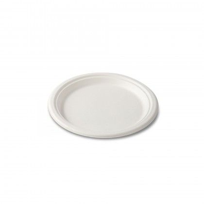 Prato Cana A��car Raso Redondo Branco 17cm Pack 10