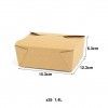 Caixa Take Away Kraft Retangular 1400ml 15.3X12.3X6.3cm Pack 25 Caixa Take Away Kraft Retangular 1400ml 15.3X12.3X6.3cm Pack 25