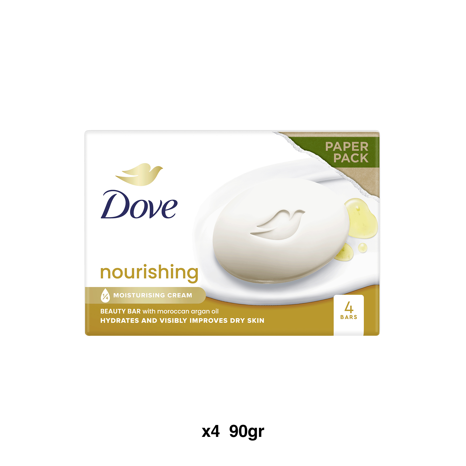Sabonete Dove Argan Oil Pack 4 90gr