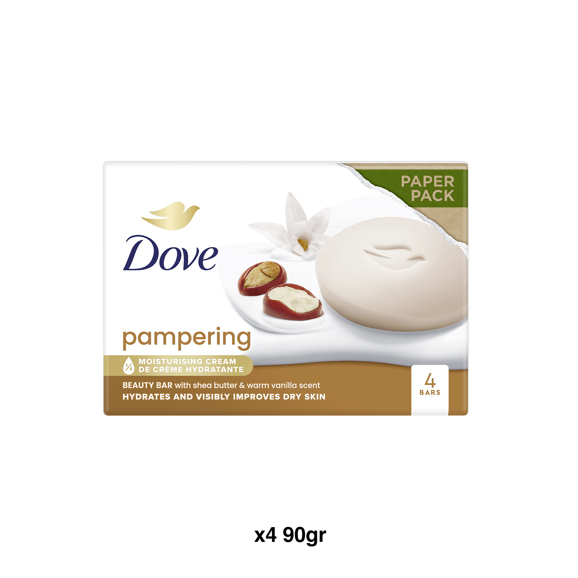 Sabonete Dove Shea Butter&Vanilla Pack 4 90gr