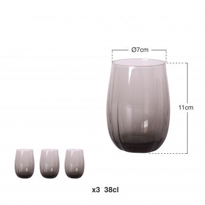 Copo Agua Linka 38cl Pack 3