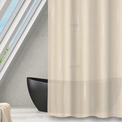 Cortina Banho Poliester Bege 180X180cm