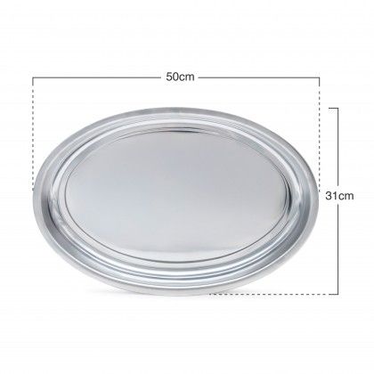 Assadeira Oval Inox 50X31cm Assadeira Oval Inox 50X31cm