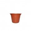 Vaso Plástico Tradicional Brilho Redondo Castanho 20cm Vaso Plástico Tradicional Brilho Redondo Castanho 20cm