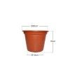 Vaso Pl�stico Tradicional Brilho Redondo Castanho 20cm