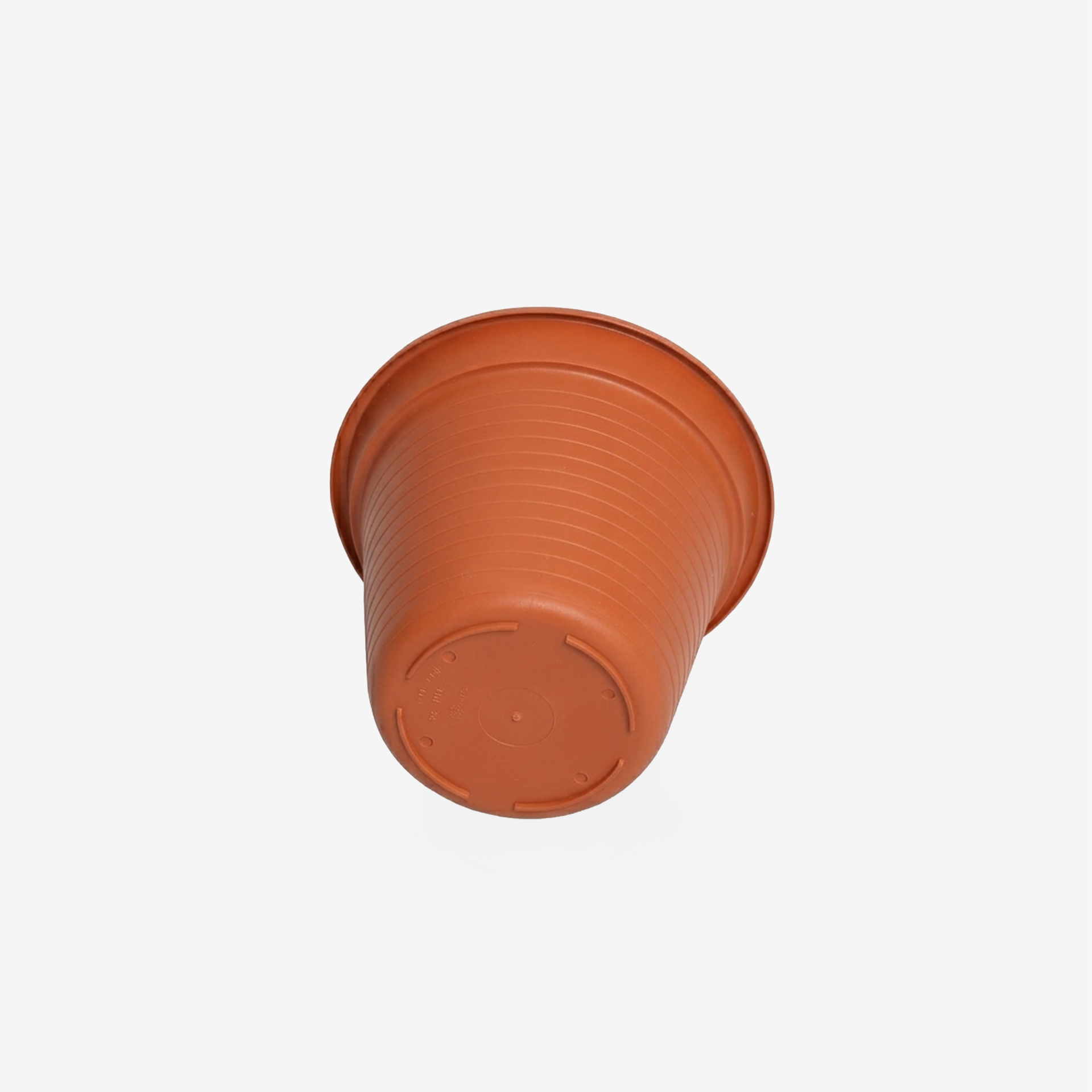 Vaso Plástico Tradicional Brilho Redondo Castanho 20cm