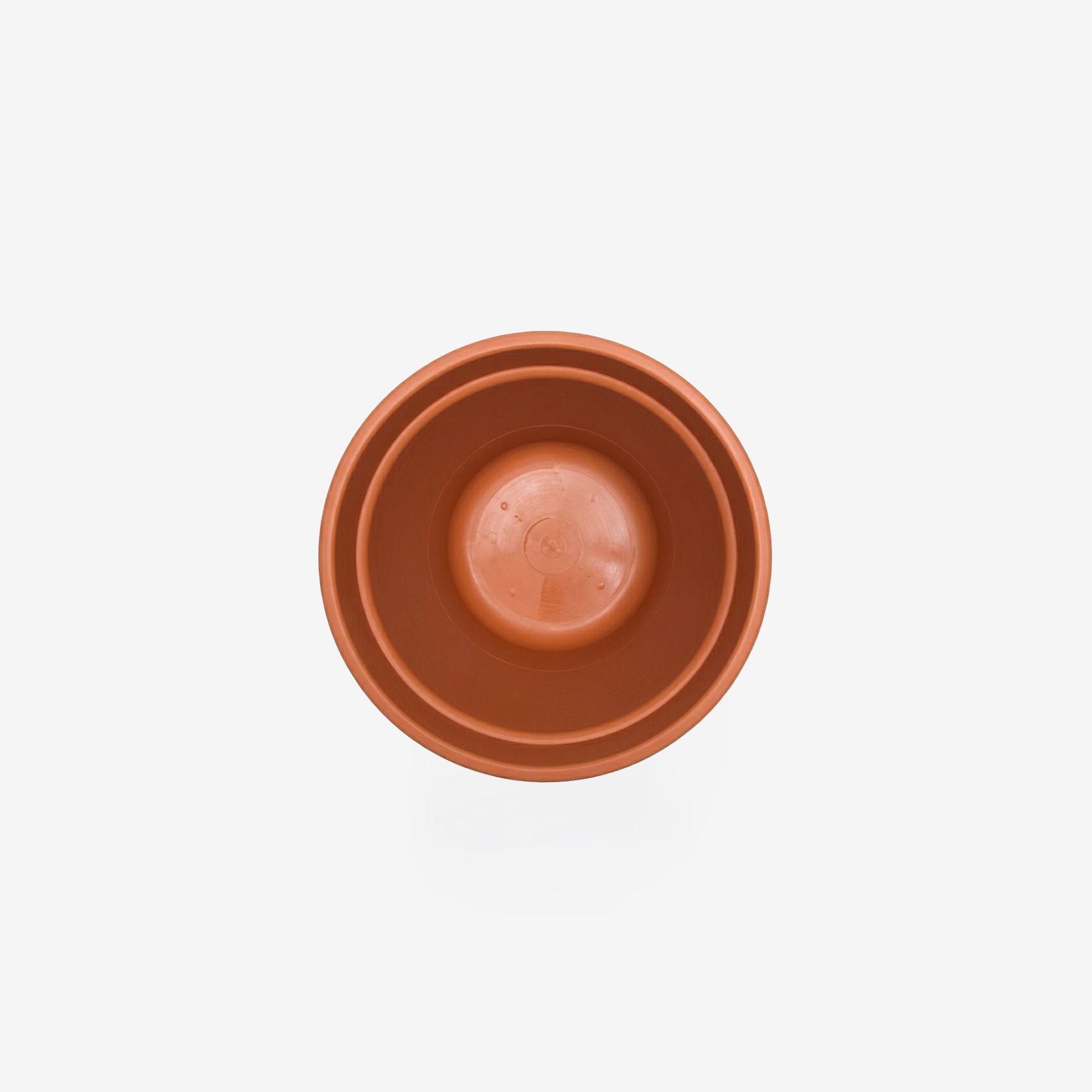 Vaso Plástico Tradicional Brilho Redondo Castanho 20cm
