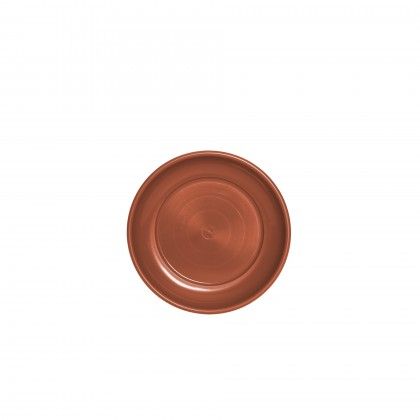 Prato para Vaso Plástico Tradicional Brilho Redondo Castanho 20cm Prato para Vaso Plástico Tradicional Brilho Redondo Castanho 20cm