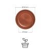 Prato para Vaso Plástico Tradicional Brilho Redondo Castanho 20cm Prato para Vaso Plástico Tradicional Brilho Redondo Castanho 20cm