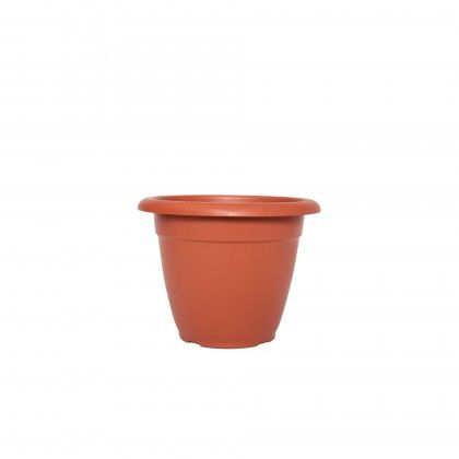 Vaso Pl�stico Tradicional Liso Redondo Terracota 19cm