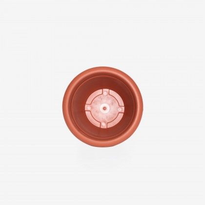 Vaso Pl�stico Tradicional Liso Redondo Terracota 19cm