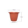 Vaso Pl�stico Tradicional Liso Redondo Terracota 19cm