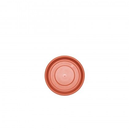 Prato para Vaso Pl�stico Tradicional Liso Redondo Terracota 19cm