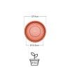 Prato para Vaso Pl�stico Tradicional Liso Redondo Terracota 19cm