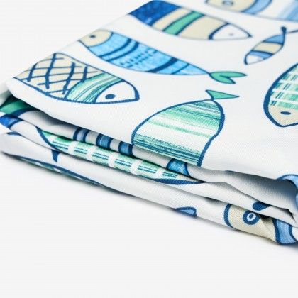 Toalha Anti Mancha Peixes 150X250cm Toalha Anti Mancha Peixes 150X250cm