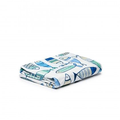 Toalha Anti Mancha Peixes 150X250cm Toalha Anti Mancha Peixes 150X250cm