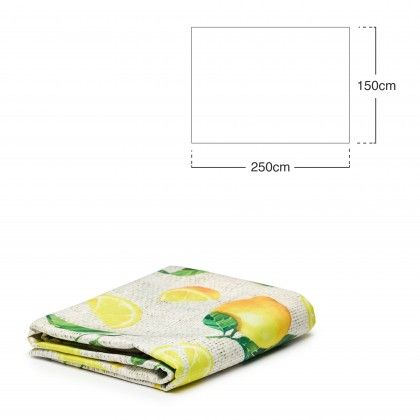 Toalha Anti Mancha Limões 150X250cm Toalha Anti Mancha Limões 150X250cm
