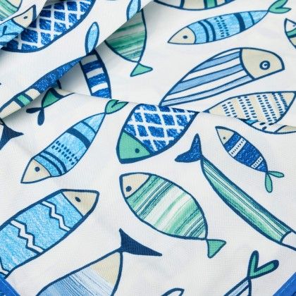 Toalha Anti Mancha Peixes 150X250cm Toalha Anti Mancha Peixes 150X250cm