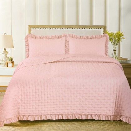Colcha Monica Rosa 240X260cm Colcha Monica Rosa 240X260cm