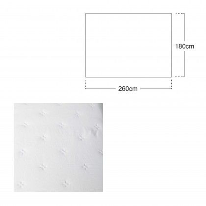 Colcha Monica Branco 180X260cm Colcha Monica Branco 180X260cm