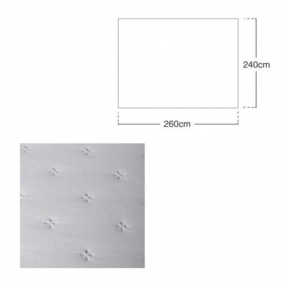 Colcha Monica Cinza 240X260cm Colcha Monica Cinza 240X260cm