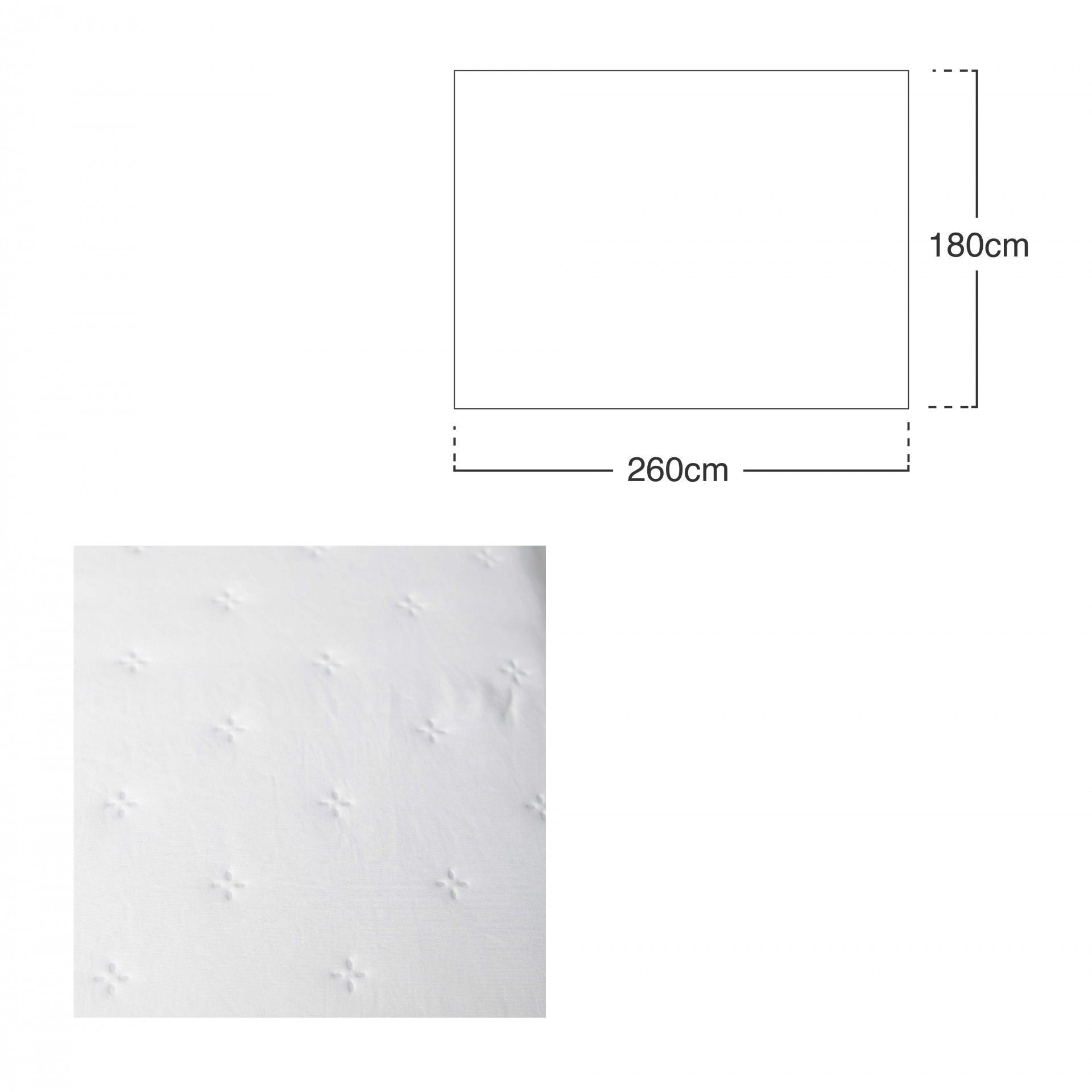 Colcha Monica Branco 180X260cm