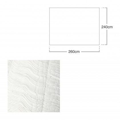 Colcha Suzy Branco 240X260cm Colcha Suzy Branco 240X260cm