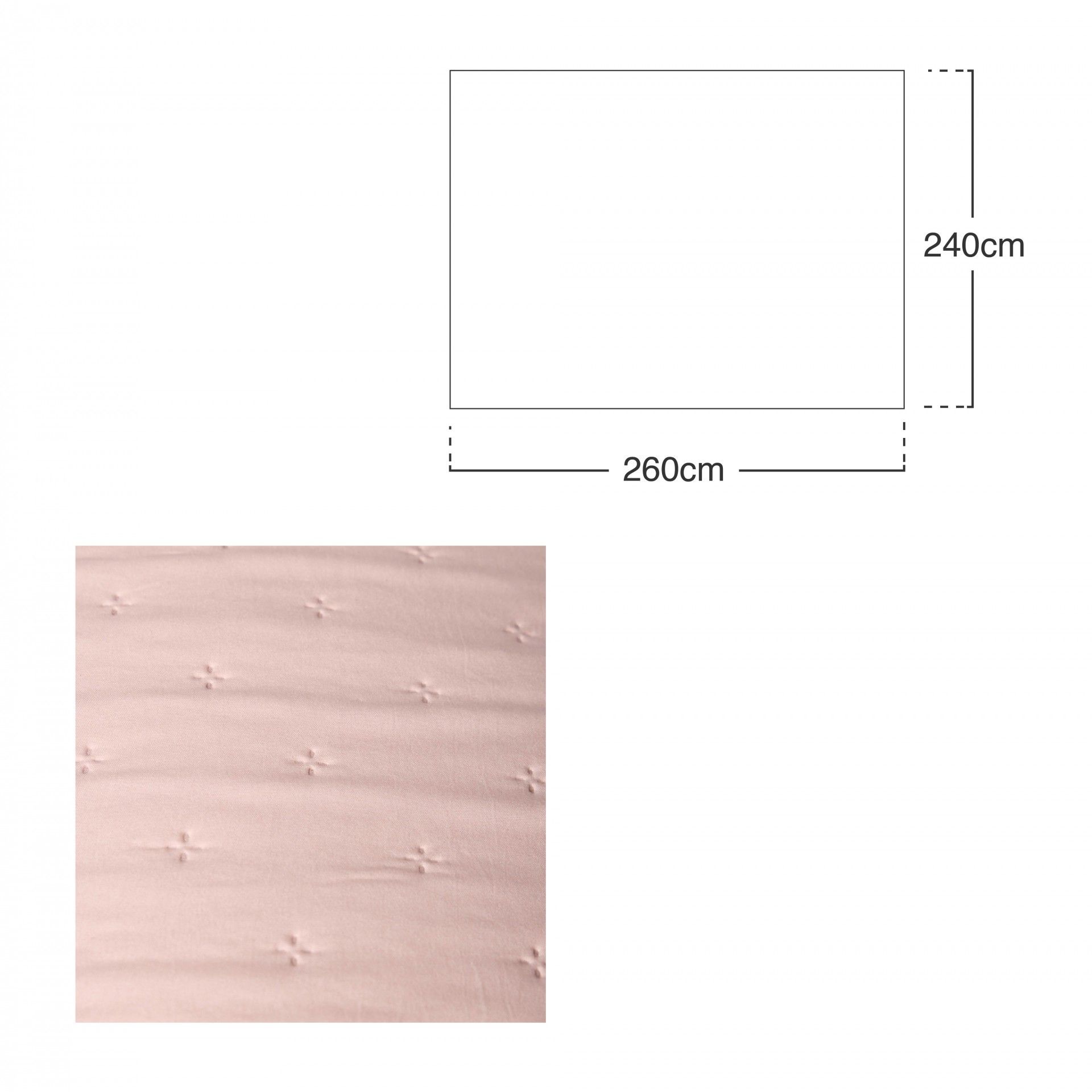 Colcha Monica Rosa 240X260cm