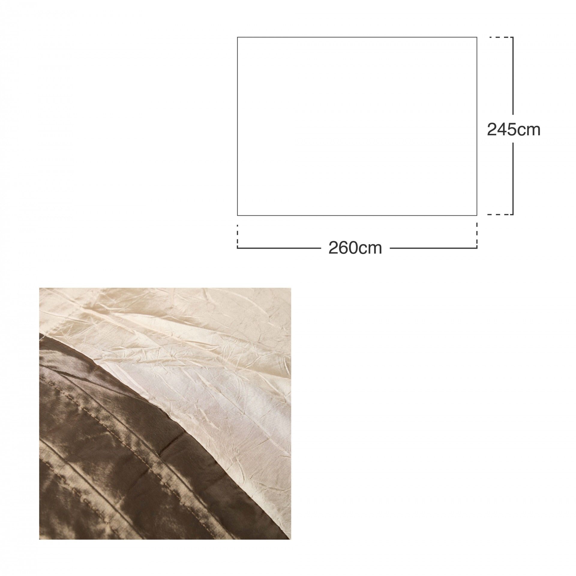Colcha Siena Bege 245X260cm