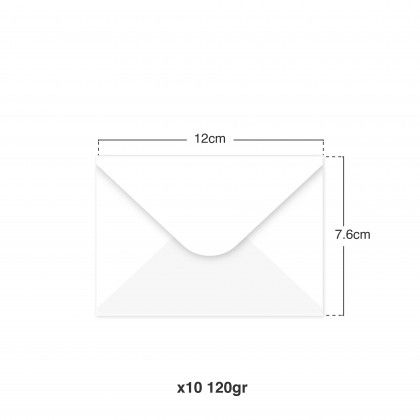 Envelope Tradicional Branco 76X120mm Pack 10