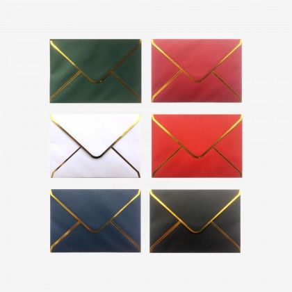 Envelope Borda Dourada 120gr 114X162mm Pack 4